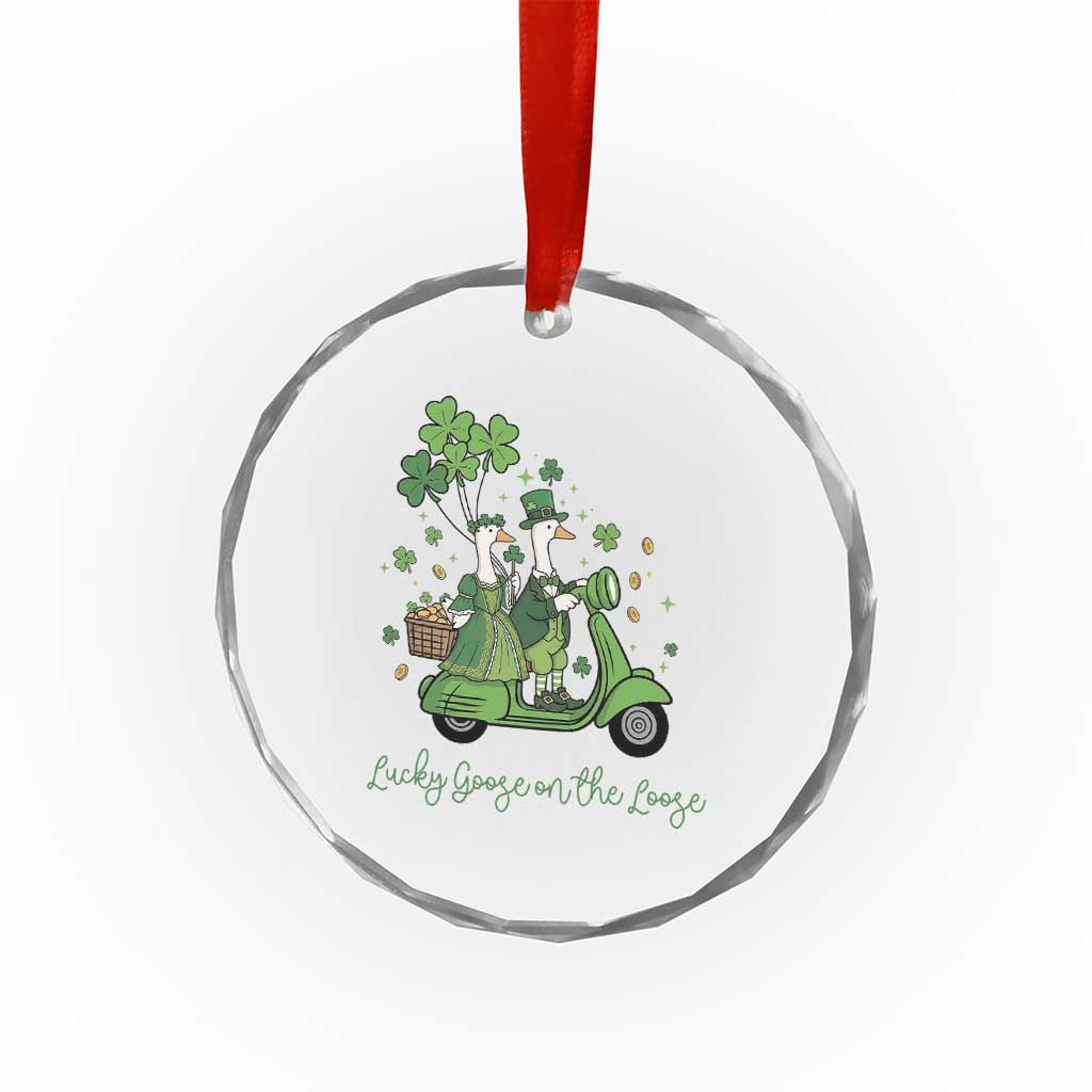 Lucky Goose On The Loose Crystal Glass Ornament St Patricks Day Irish Pride