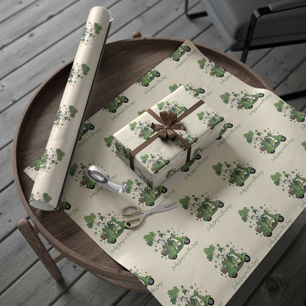 Lucky Goose On The Loose Wrapping Paper Roll St Patricks Day Irish Pride