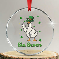 Lucky Goose Six Seven Meme Crystal Glass Ornament St Patricks Day