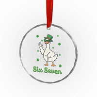Lucky Goose Six Seven Meme Crystal Glass Ornament St Patricks Day