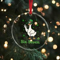 Lucky Goose Six Seven Meme Crystal Glass Ornament St Patricks Day