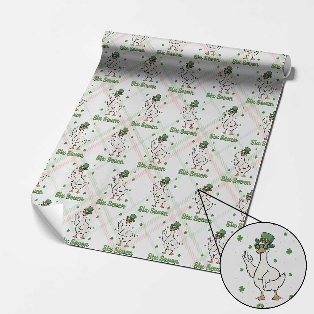 Lucky Goose Six Seven Meme Wrapping Paper Roll St Patricks Day