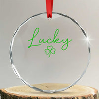 Lucky Irish Shamrock Crystal Glass Ornament St Patricks Day Letter Print Lightweight