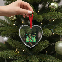 Lucky Sasquatch Soccer Player Heart Crystal Glass Ornament Funny St Patricks Day Gift