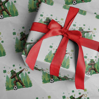 Lucky Sasquatch Soccer Player Wrapping Paper Roll Funny St Patricks Day Gift