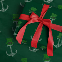 Lucky Shamrock Anchor Wrapping Paper Roll Leprechaun Cruise Squad St. Patrick's Day - Wonder Print Shop
