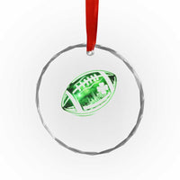 Lucky Shamrock Football Crystal Glass Ornament Irish Clover St Patricks Day Sport Lover - Wonder Print Shop