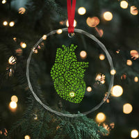 Lucky Shamrocks Heart Crystal Glass Ornament Anatomical Anatomy St Patrick's Day - Wonder Print Shop