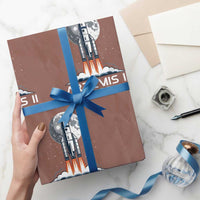 Lunar Journey 2026 Retro Rocket Launch Wrapping Paper Roll Space Exploration Astronomy Enthusiasts Sci-Fi Lovers