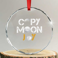 Lunar Mission Astronaut Space Lover Crystal Glass Ornament Copy Moon Joy Sci Fi Graphic