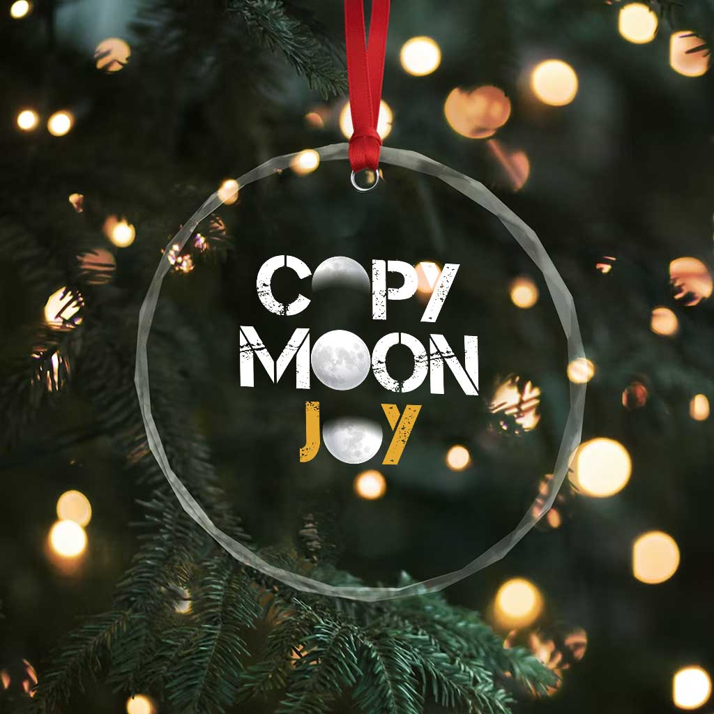 Lunar Mission Astronaut Space Lover Crystal Glass Ornament Copy Moon Joy Sci Fi Graphic