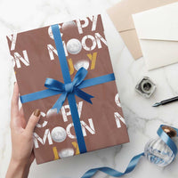 Lunar Mission Astronaut Space Lover Wrapping Paper Roll Copy Moon Joy Sci Fi Graphic