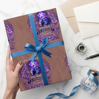 Lupus Awareness Wrapping Paper Roll Lion Purple Ribbon My God Is Stronger Than Lupus