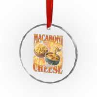 Macaroni And Cheese Meme Crystal Glass Ornament Vintage 90s Style Funny Foodie Bootleg Graphic
