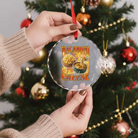 Macaroni And Cheese Meme Crystal Glass Ornament Vintage 90s Style Funny Foodie Bootleg Graphic
