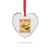 Macaroni And Cheese Meme Heart Crystal Glass Ornament Vintage 90s Style Funny Foodie Bootleg Graphic