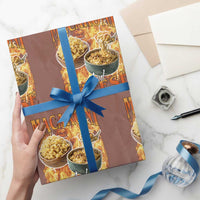 Macaroni And Cheese Meme Wrapping Paper Roll Vintage 90s Style Funny Foodie Bootleg Graphic