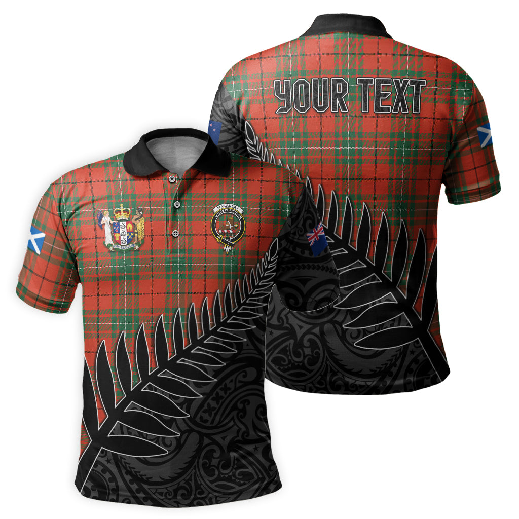 macaulay-ancient-tartan-family-crest-golf-shirt-with-fern-leaves-and-coat-of-arm-of-new-zealand-personalized-your-name-scottish-tatan-polo-shirt