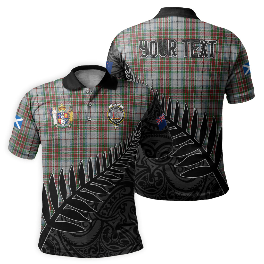 macbain-dress-tartan-family-crest-golf-shirt-with-fern-leaves-and-coat-of-arm-of-new-zealand-personalized-your-name-scottish-tatan-polo-shirt