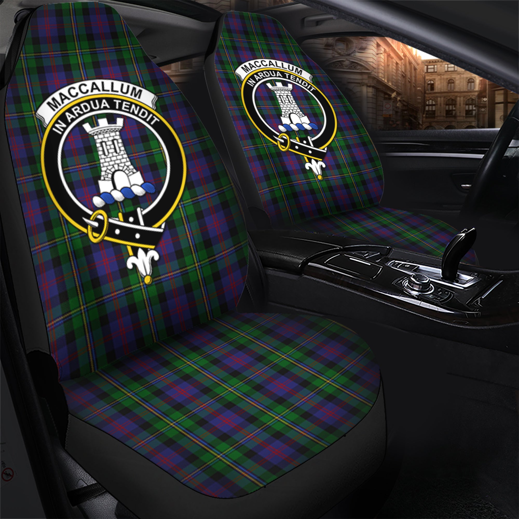 MacCallum Clan Tartan Car Seat Cover, Family Crest Tartan Seat Cover TS23