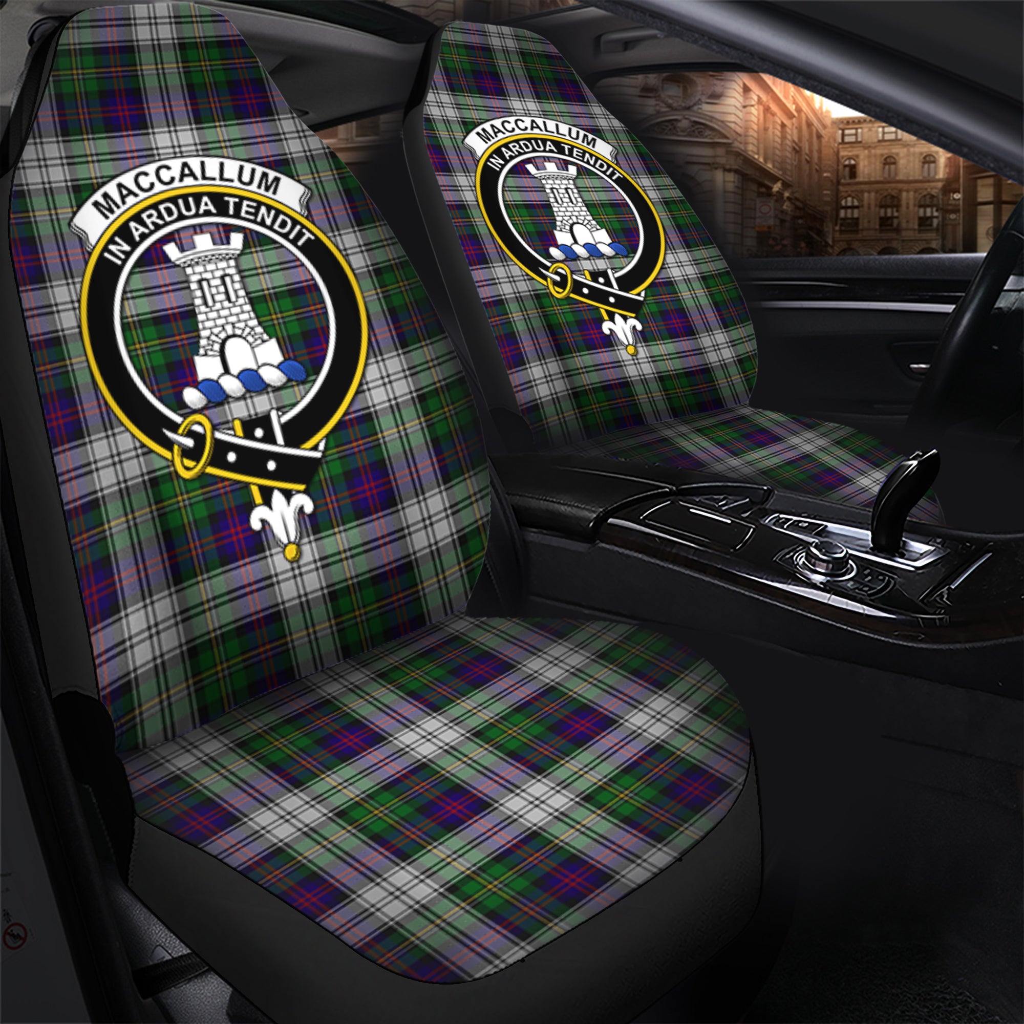 MacCallum Dress Clan Tartan Car Seat Cover, Family Crest Tartan Seat Cover TS23