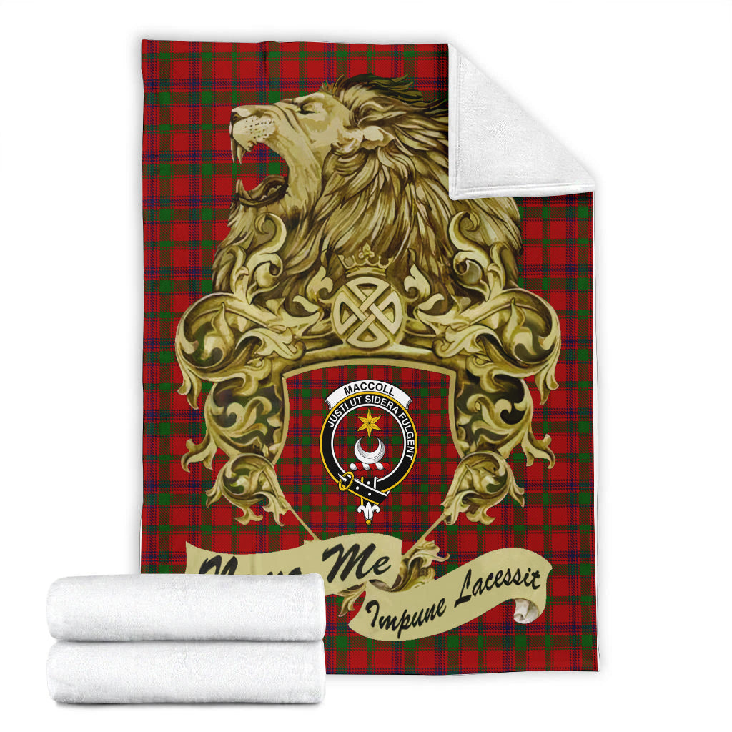 maccoll-tartan-premium-blanket-motto-nemo-me-impune-lacessit-with-vintage-lion-family-crest-tartan-plaid-blanket-vintage-style