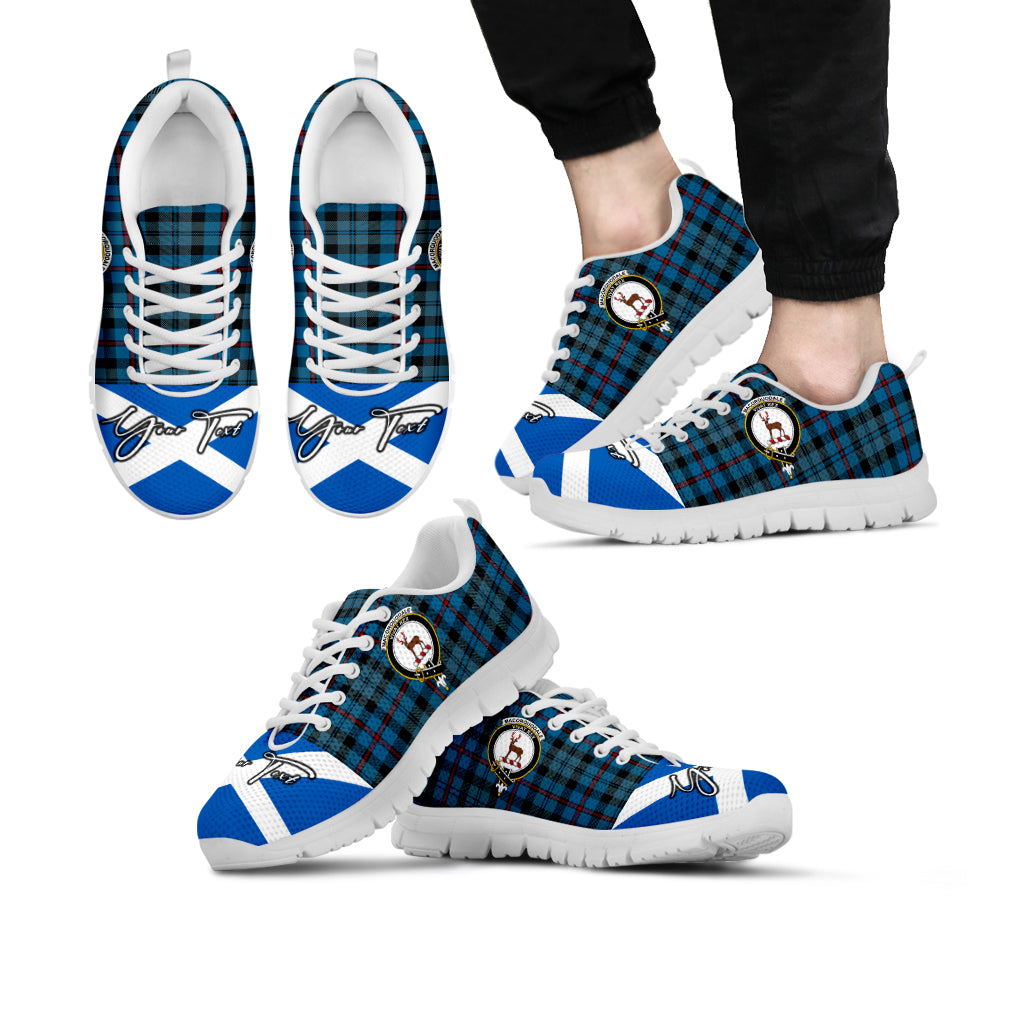 maccorquodale-family-crest-tartan-sneaker-tartan-plaid-with-scotland-flag-shoes-personalized-your-signature