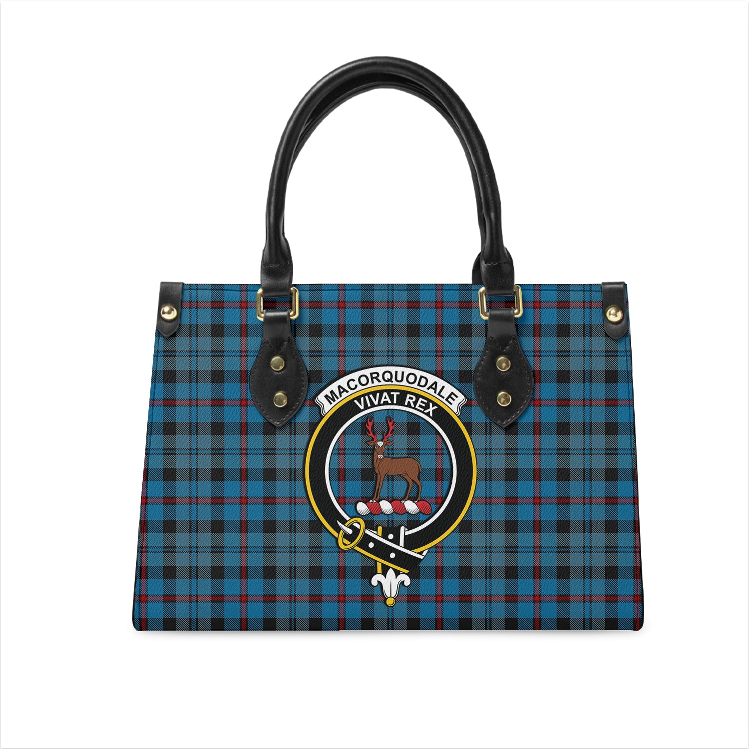 MacCorquodale Tartan Family Crest Leather Bag TS23