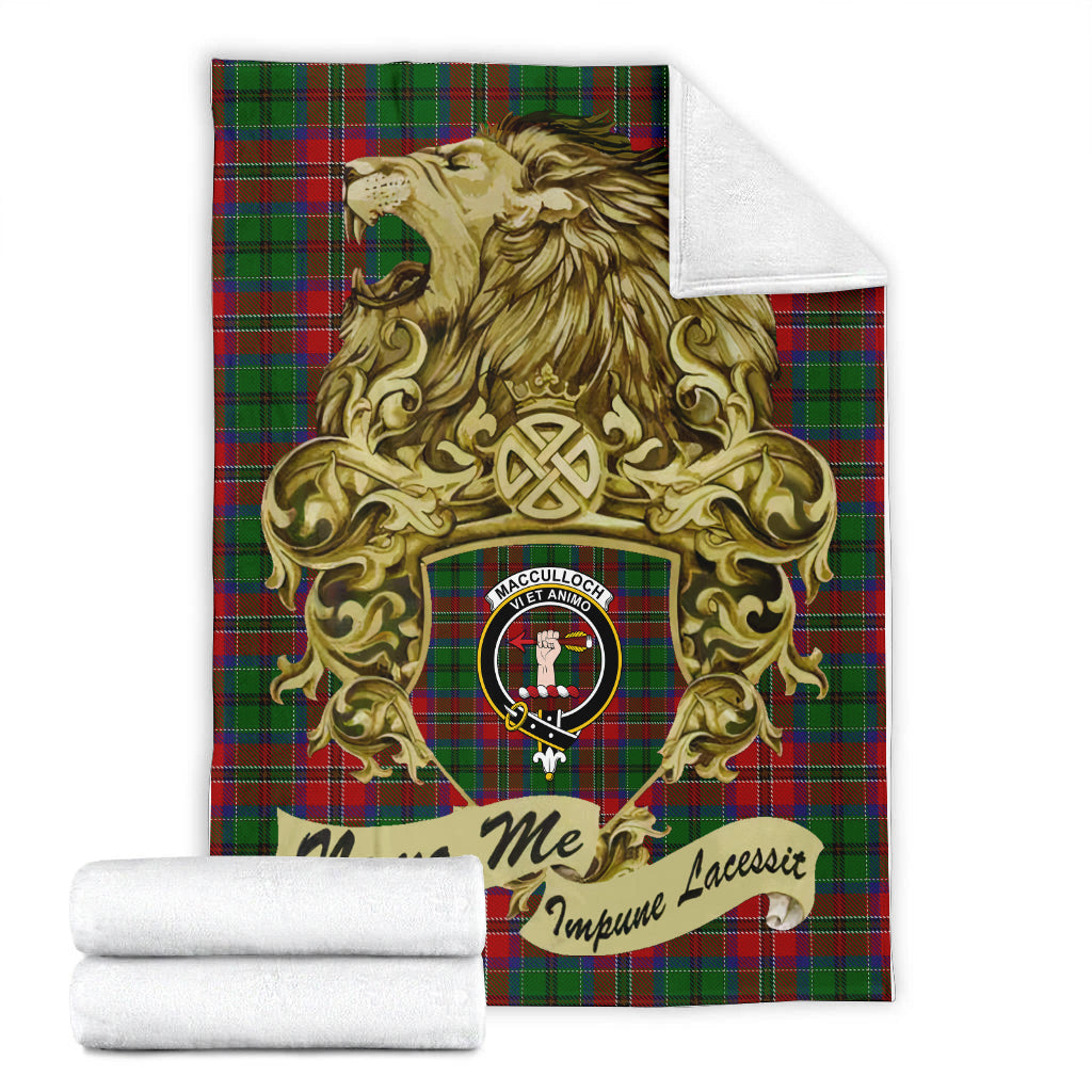 macculloch-tartan-premium-blanket-motto-nemo-me-impune-lacessit-with-vintage-lion-family-crest-tartan-plaid-blanket-vintage-style