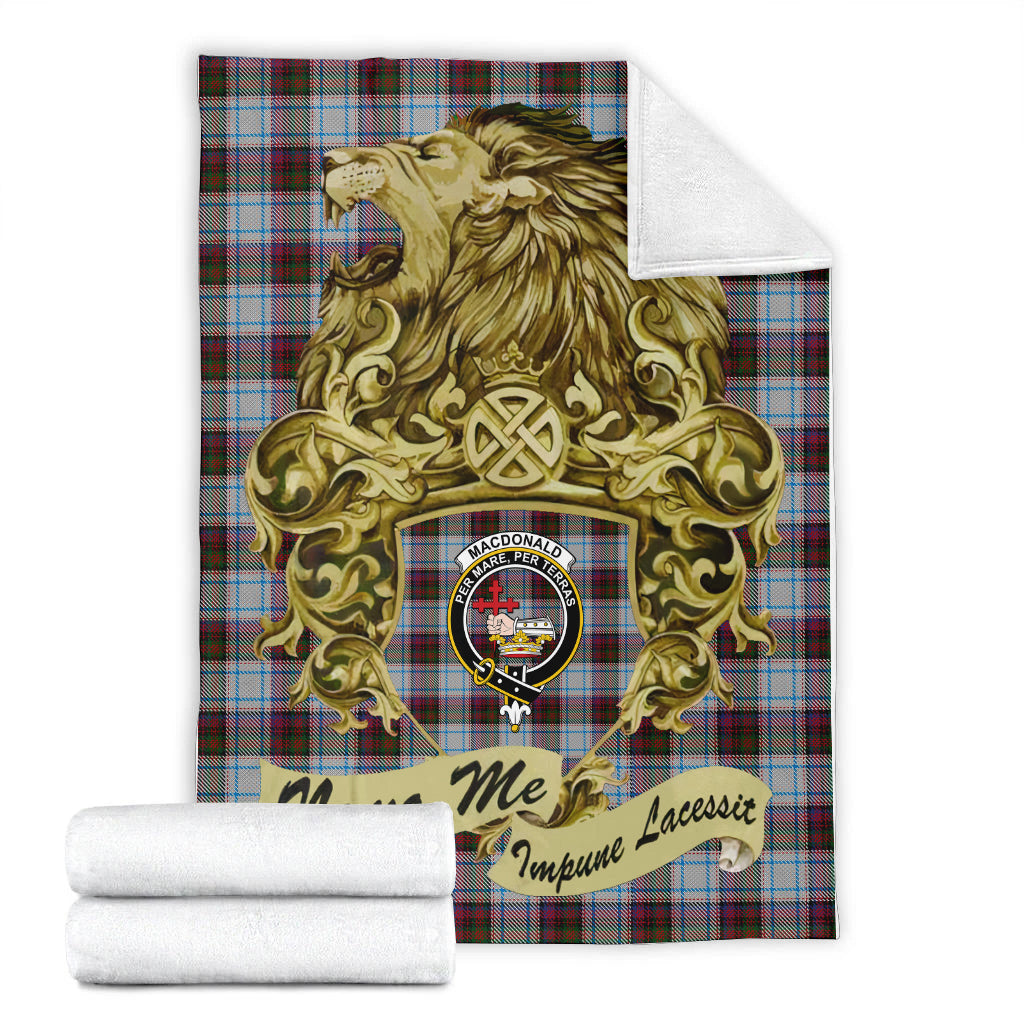 macdonald-dress-ancient-tartan-premium-blanket-motto-nemo-me-impune-lacessit-with-vintage-lion-family-crest-tartan-plaid-blanket-vintage-style