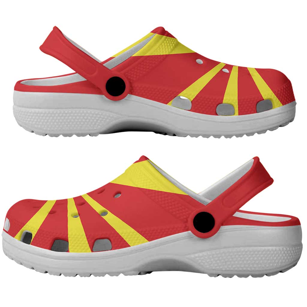 Macedonia Clogs Shoes Flag Color Inspiration - Wonder Print Shop