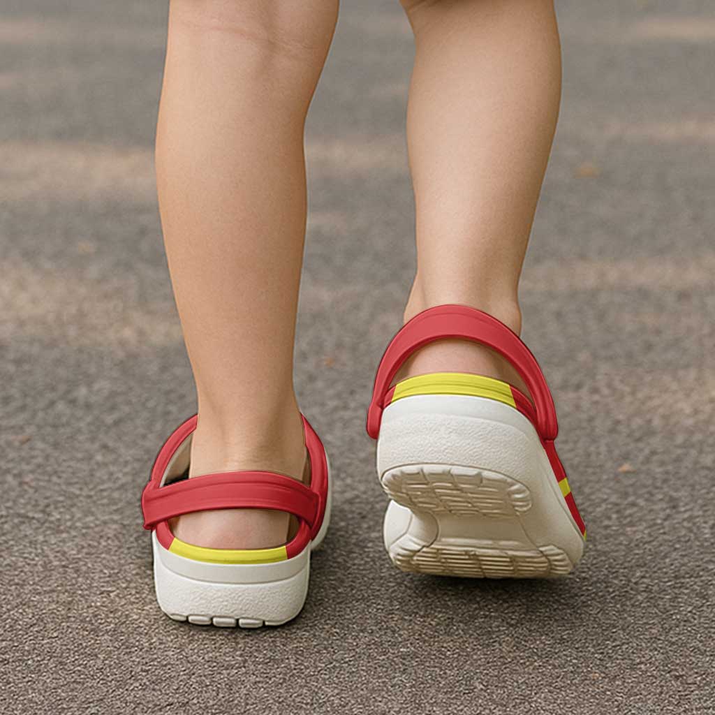 Macedonia Clogs Shoes Flag Color Inspiration - Wonder Print Shop