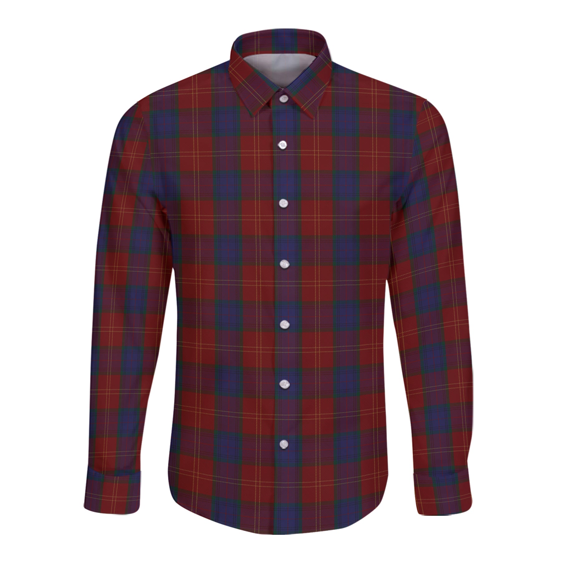 Macedward Tartan Long Sleeve Button Up Shirt K23