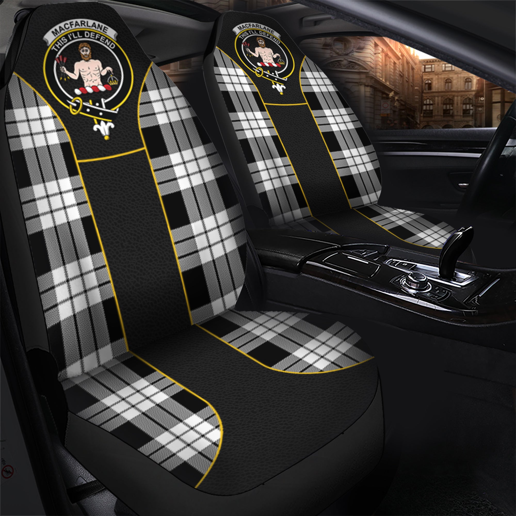scottish-macfarlane-black-white-tartan-crest-car-seat-cover-special-style