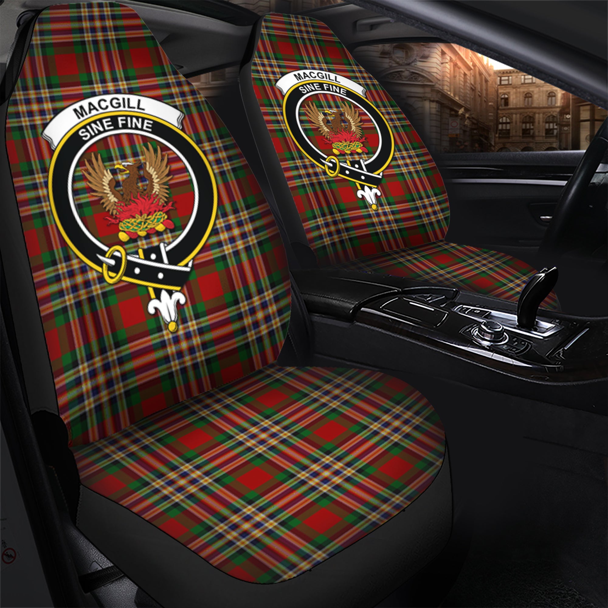 MacGill Clan Tartan Car Seat Cover, Family Crest Tartan Seat Cover TS23