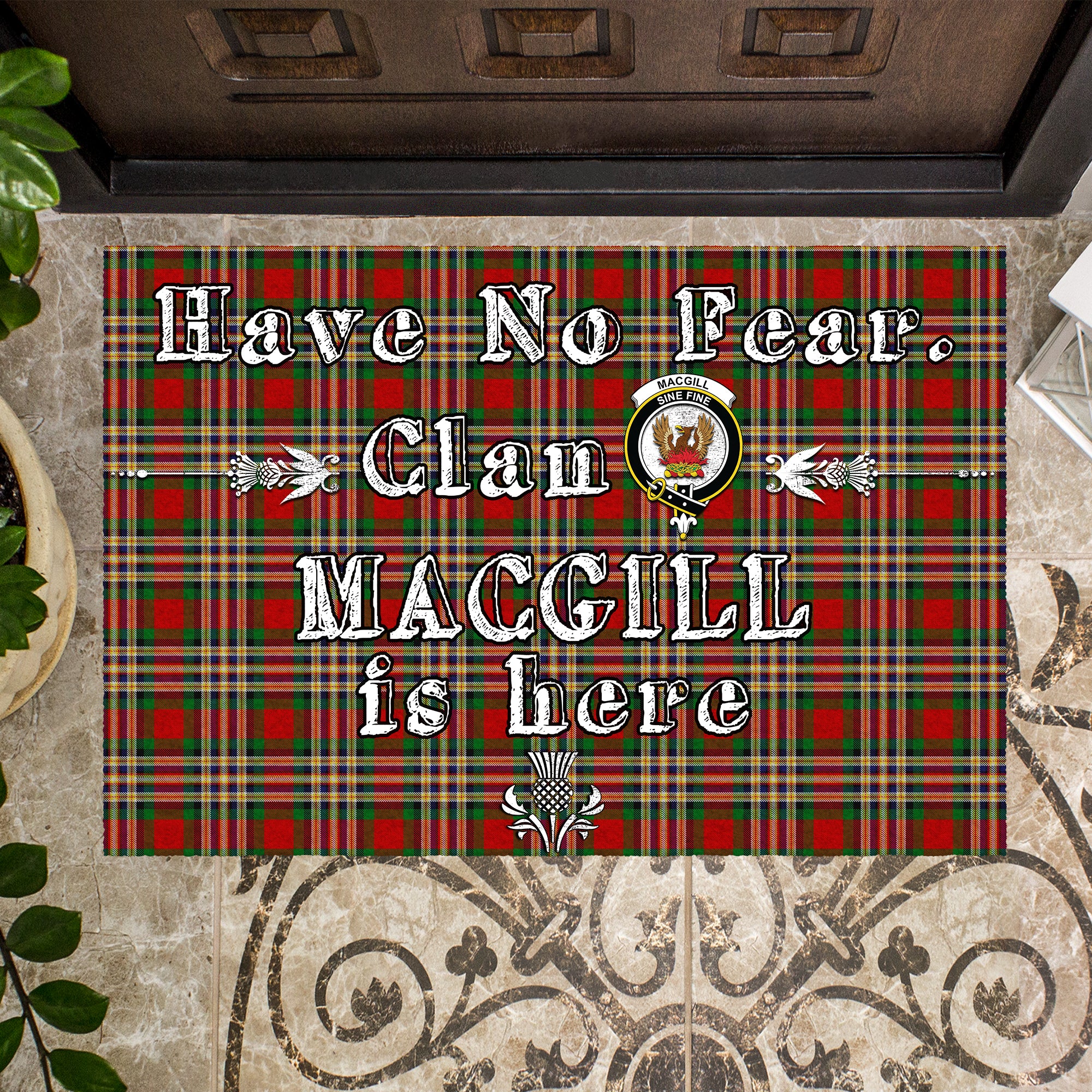 macgill-clan-tartan-door-mat-family-crest-have-no-fear-tartan-door-mat
