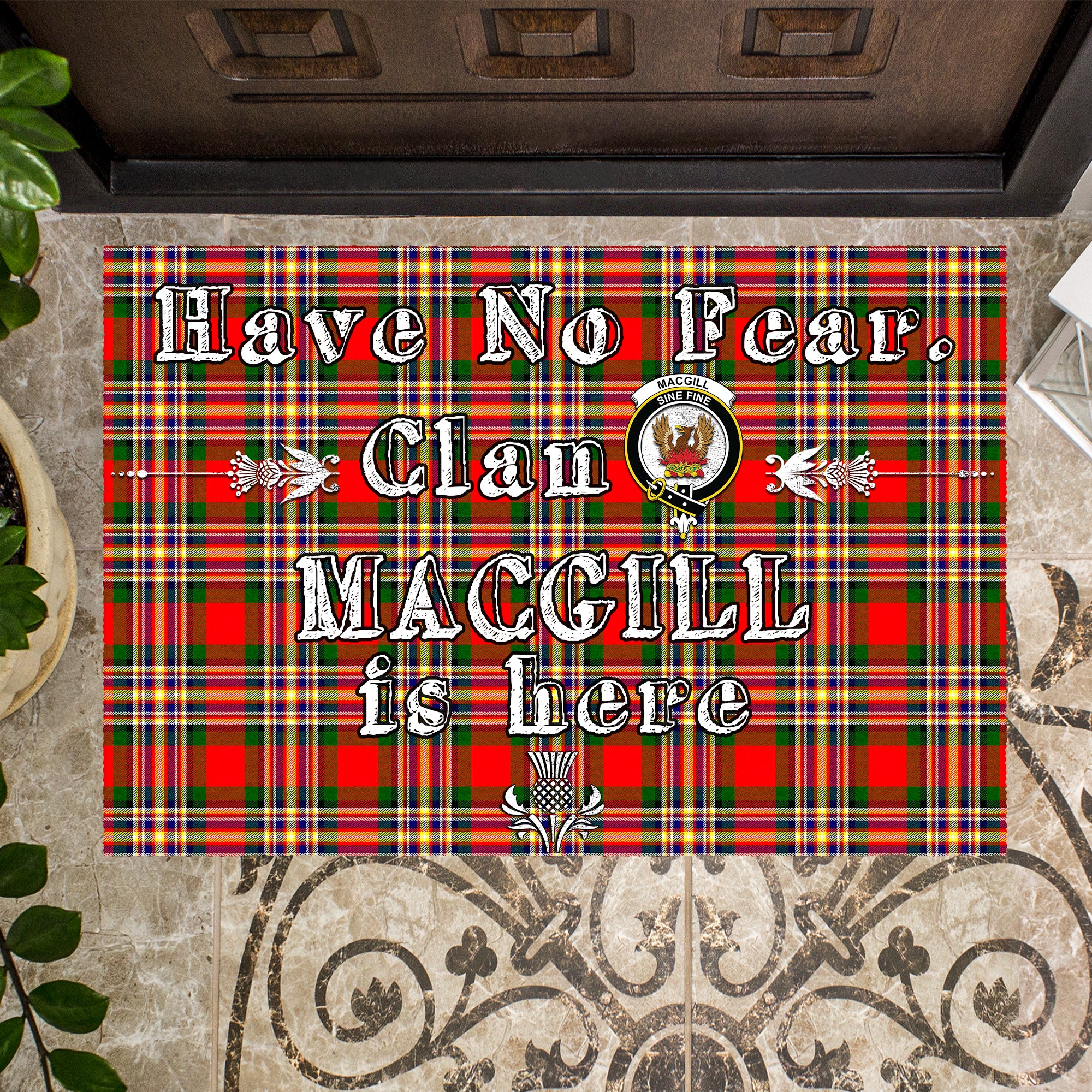 macgill-modern-clan-tartan-door-mat-family-crest-have-no-fear-tartan-door-mat