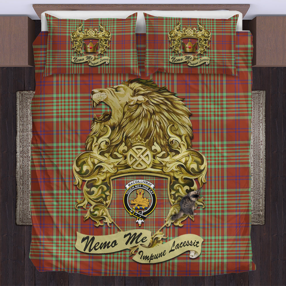 macgillivray-hunting-ancient-tartan-bedding-set-motto-nemo-me-impune-lacessit-with-vintage-lion-family-crest-tartan-plaid-duvet-cover-scottish-tartan-plaid-comforter-vintage-style