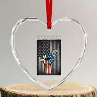 Machinist Patriotic US Flag Heart Crystal Glass Ornament - Wonder Print Shop