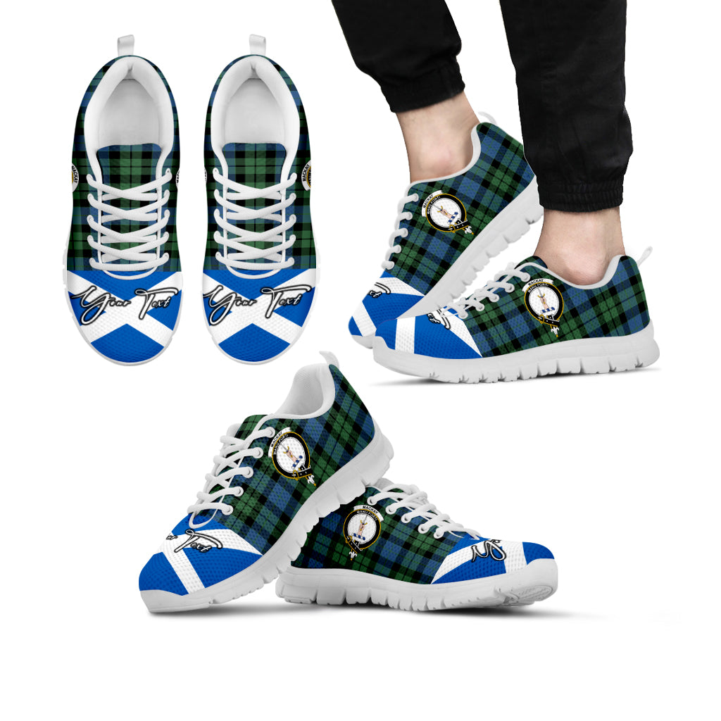 mackay-ancient-family-crest-tartan-sneaker-tartan-plaid-with-scotland-flag-shoes-personalized-your-signature