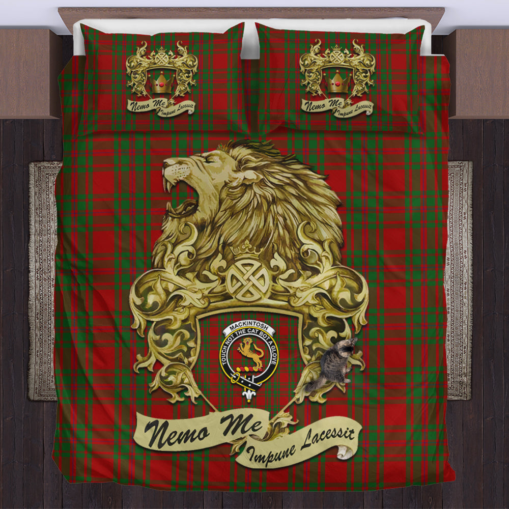 mackintosh-red-tartan-bedding-set-motto-nemo-me-impune-lacessit-with-vintage-lion-family-crest-tartan-plaid-duvet-cover-scottish-tartan-plaid-comforter-vintage-style