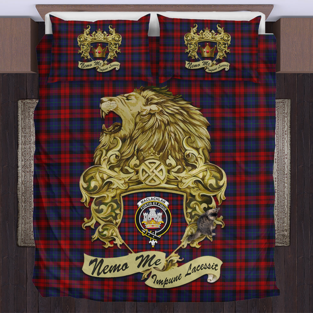 maclachlan-tartan-bedding-set-motto-nemo-me-impune-lacessit-with-vintage-lion-family-crest-tartan-plaid-duvet-cover-scottish-tartan-plaid-comforter-vintage-style