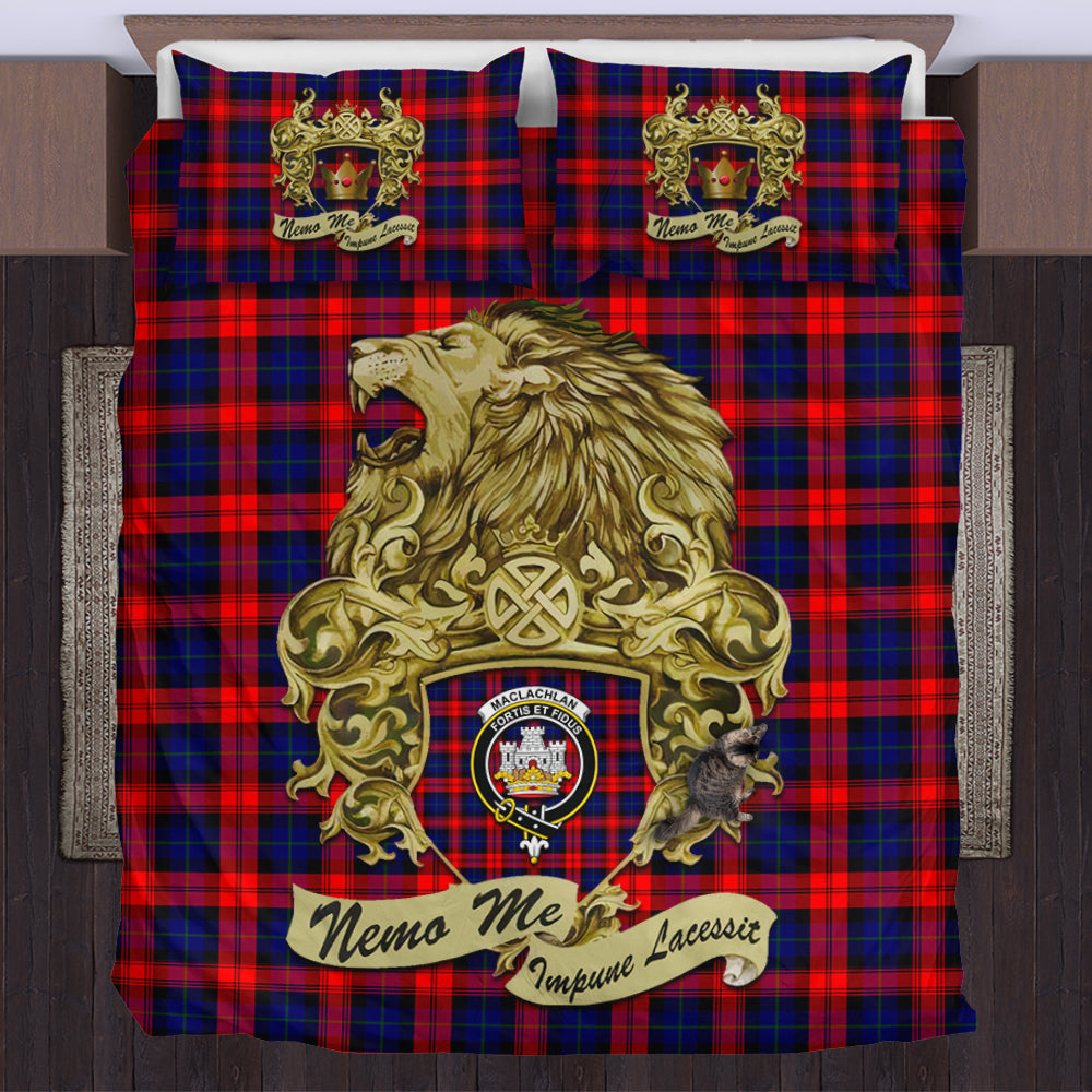 maclachlan-modern-tartan-bedding-set-motto-nemo-me-impune-lacessit-with-vintage-lion-family-crest-tartan-plaid-duvet-cover-scottish-tartan-plaid-comforter-vintage-style