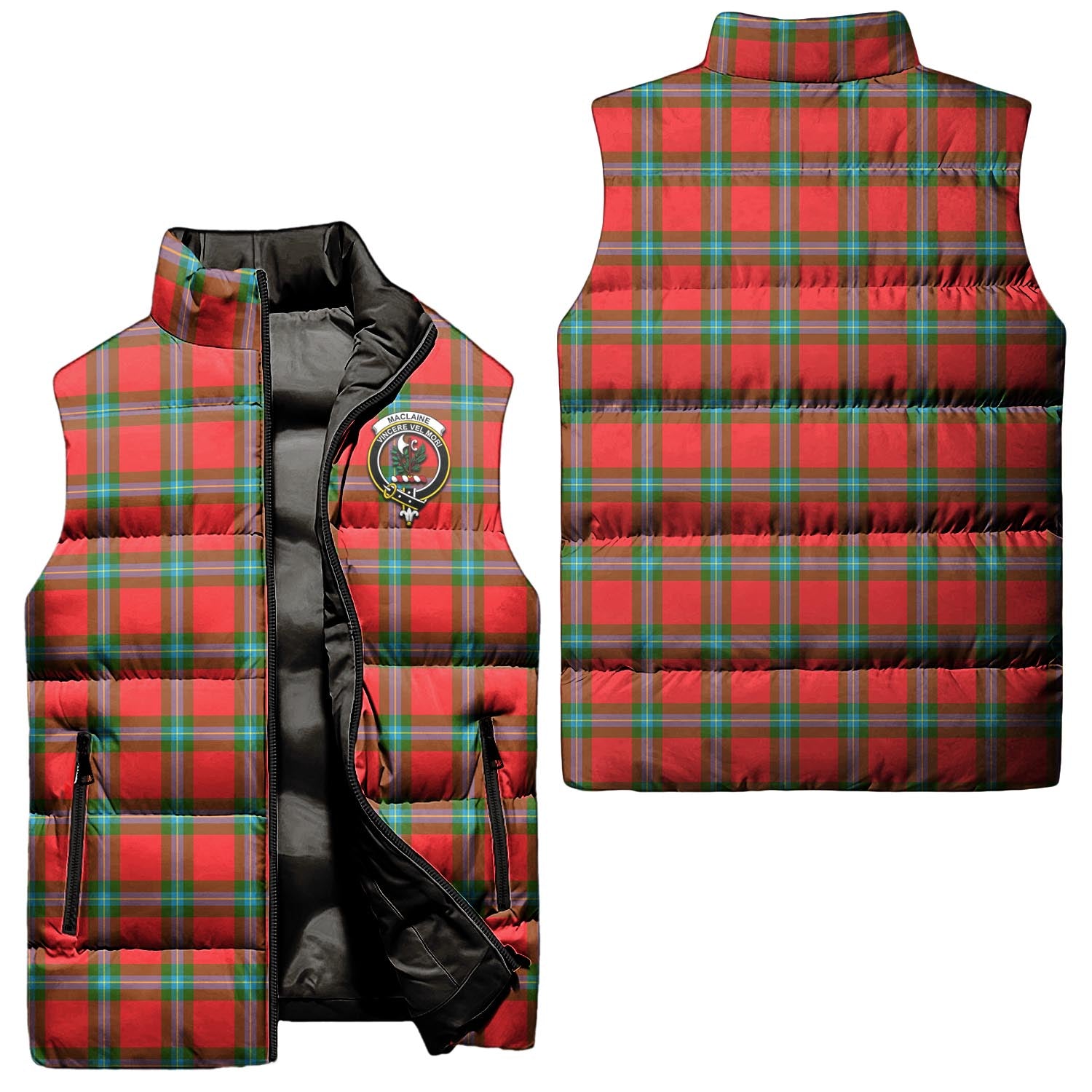 maclaine-of-loch-buie-clan-puffer-vest-family-crest-plaid-sleeveless-down-jacket