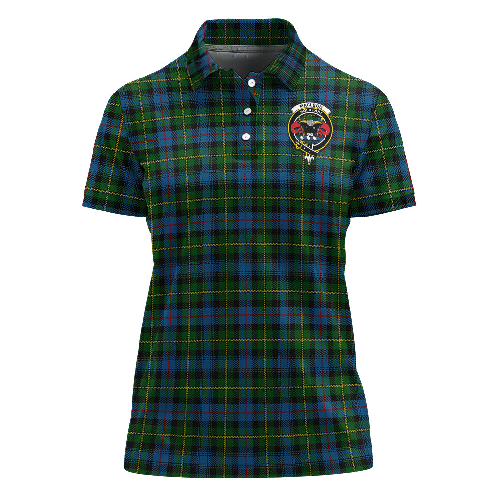 macleod-of-skye-family-crest-tartan-golf-polo-for-women-tartan-womens-polo-shirts