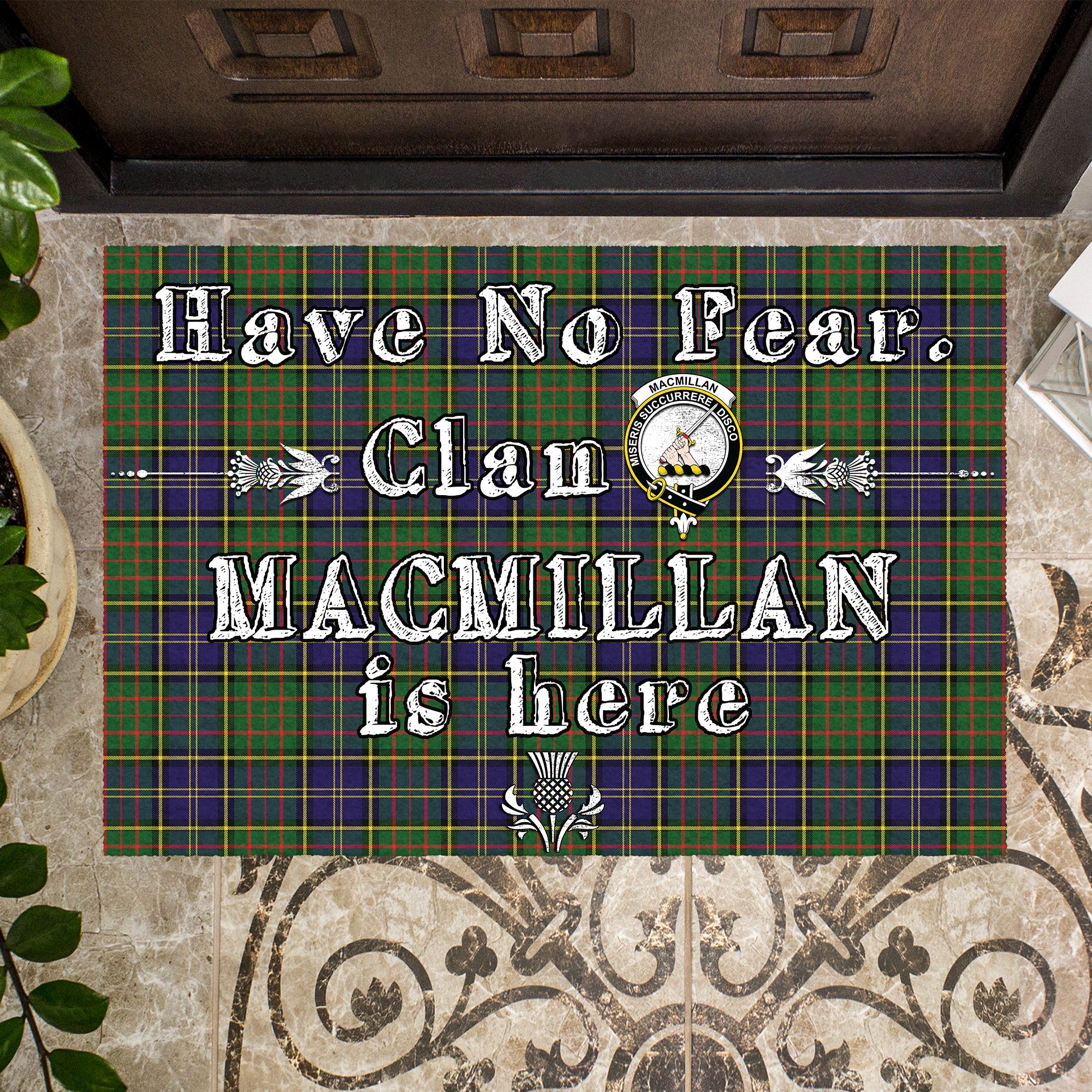macmillan-hunting-modern-clan-tartan-door-mat-family-crest-have-no-fear-tartan-door-mat
