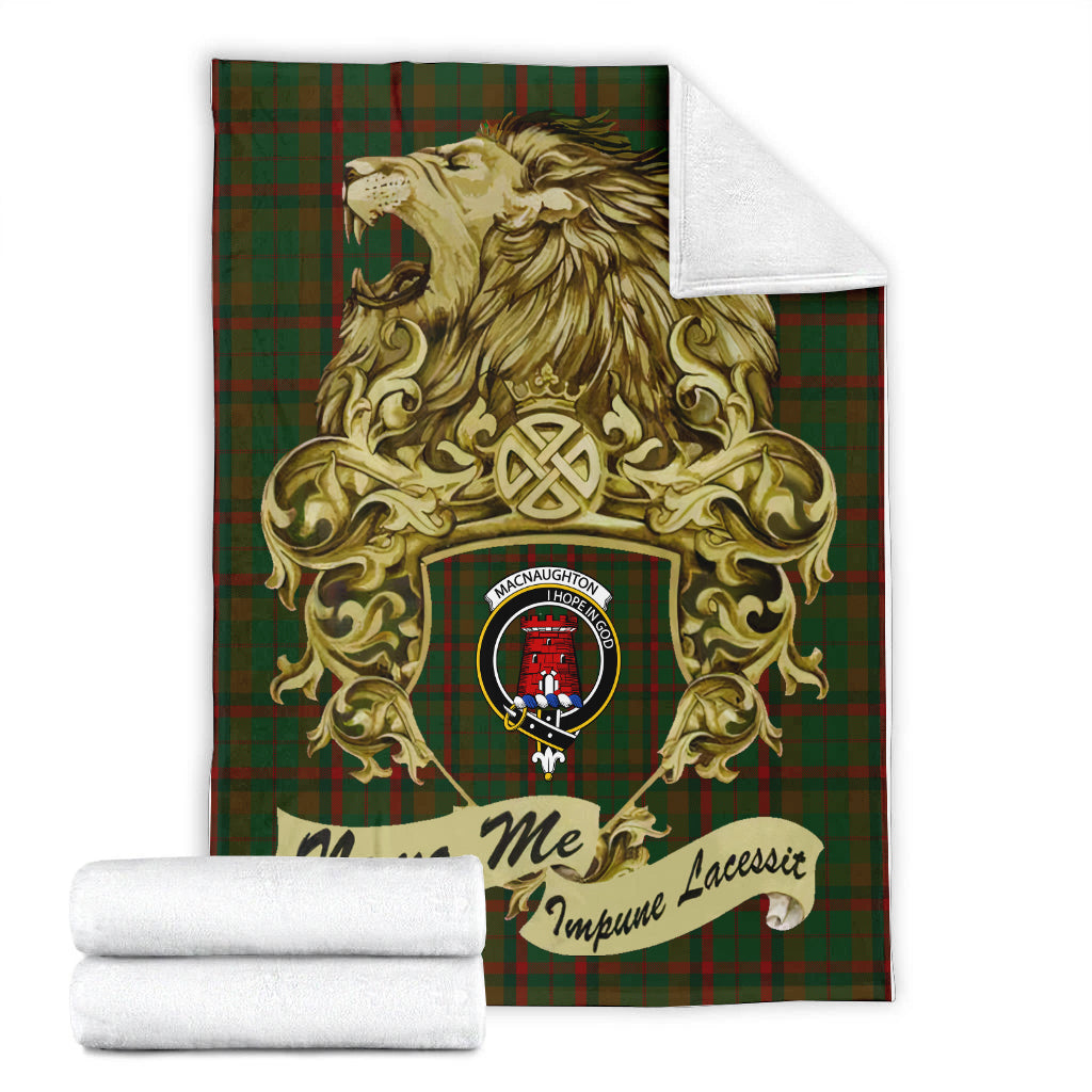 macnaughton-hunting-tartan-premium-blanket-motto-nemo-me-impune-lacessit-with-vintage-lion-family-crest-tartan-plaid-blanket-vintage-style