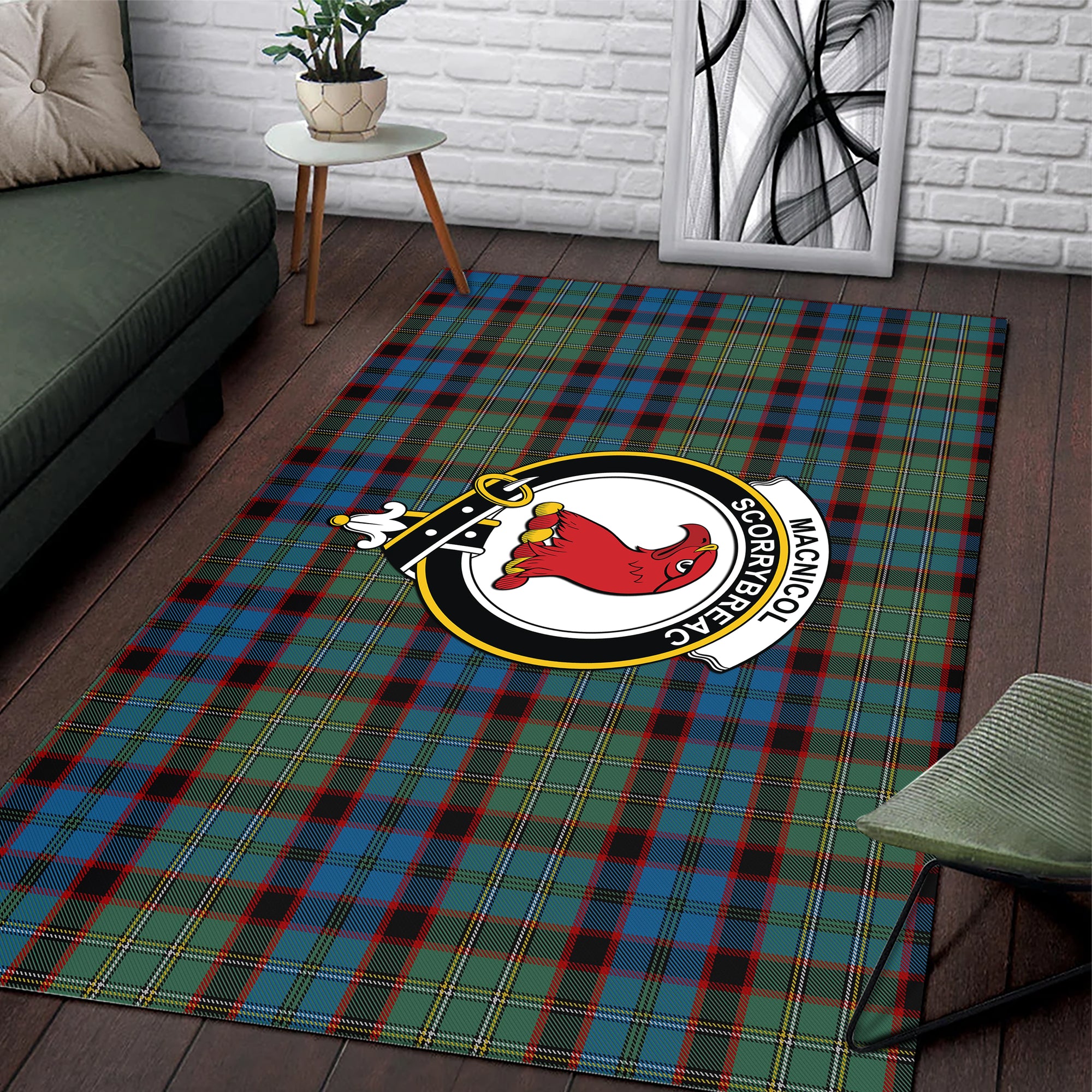 macnicol-hunting-clan-tartan-rug-family-crest-tartan-plaid-rug-clan-scotland-tartan-area-rug