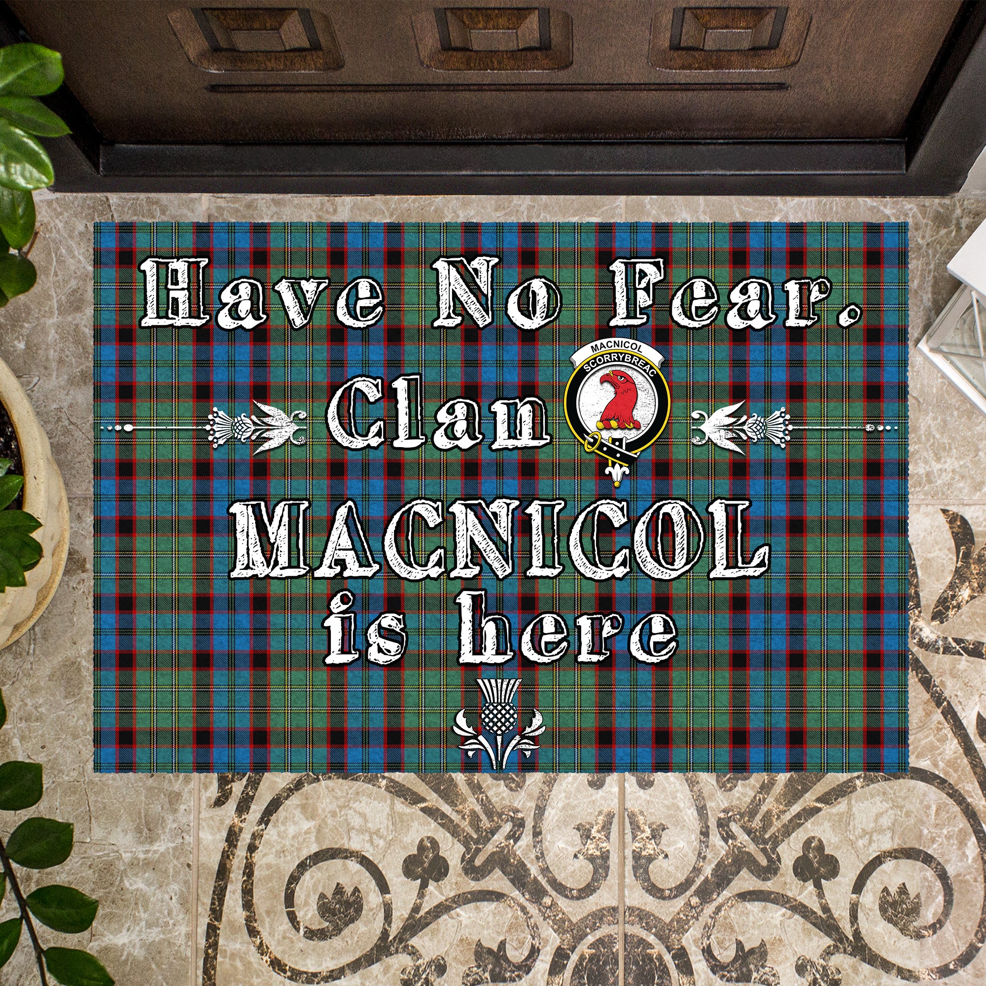macnicol-hunting-clan-tartan-door-mat-family-crest-have-no-fear-tartan-door-mat