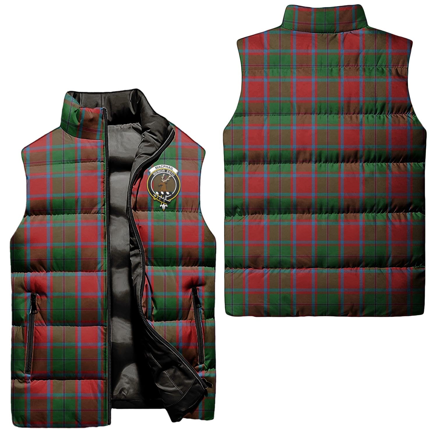 macphail-blue-bands-clan-puffer-vest-family-crest-plaid-sleeveless-down-jacket